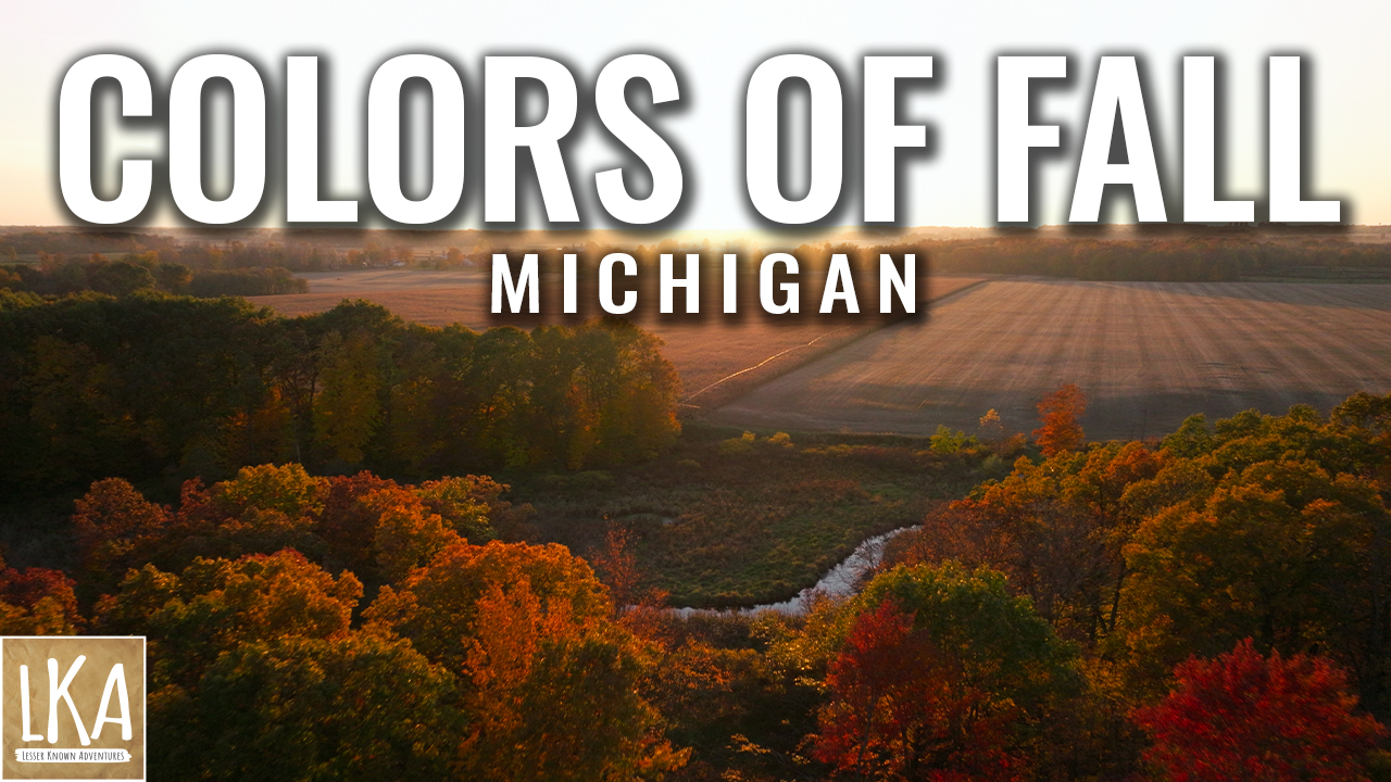 Fall colors in Michigan from drone